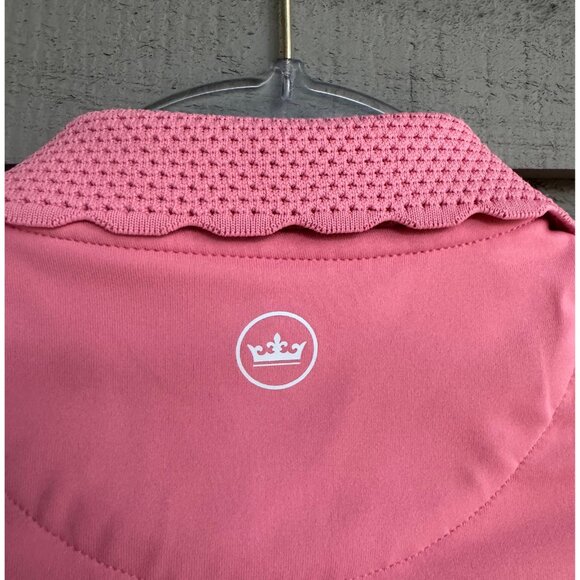 🌸 Peter Millar Sleeveless Golf Polo – Pink UPF 50+ Chechessee Creek Logo (S) - Picture 6 of 9
